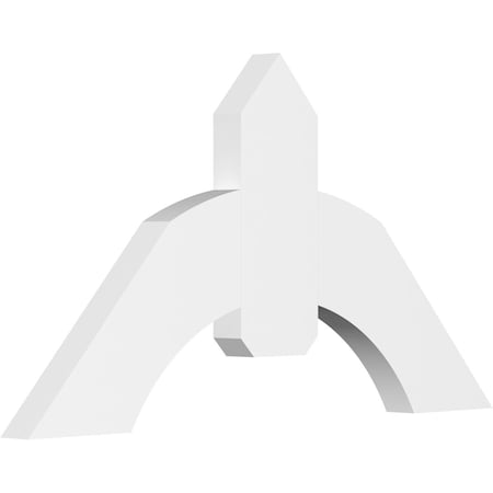 Ekena Millwork Archdale Architectural Grade PVC Gable Bracket, 36"W x 19 1/2"H x 2"D x 6"F, 13/12 Pitch GBP036X20X0206ARC00